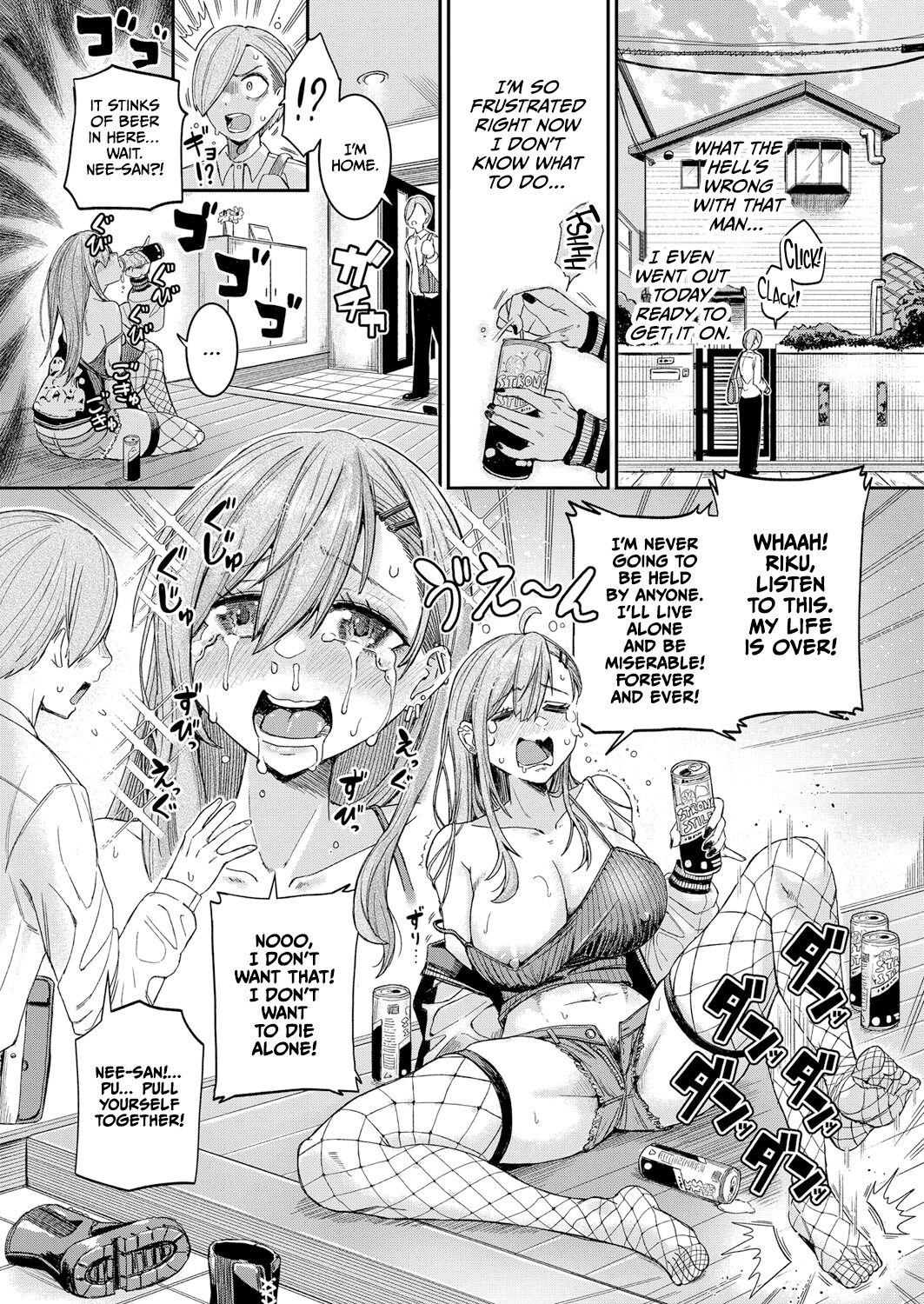 Hentai Manga Comic-Big Sister With Drooping Tits Wants to Fuck Her Little Brother-Read-2